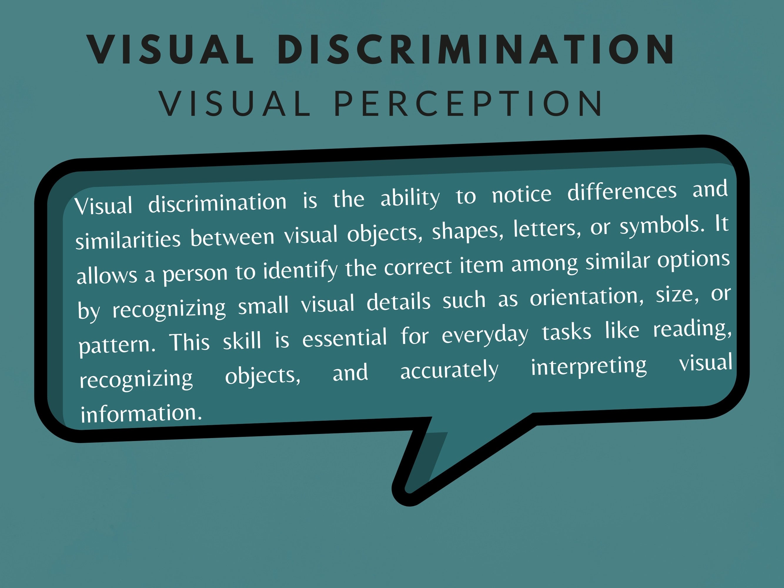 Visual discrimination worksheets by Rehab Worksheets, featuring colorful 15-page visual perception activities and exercises.