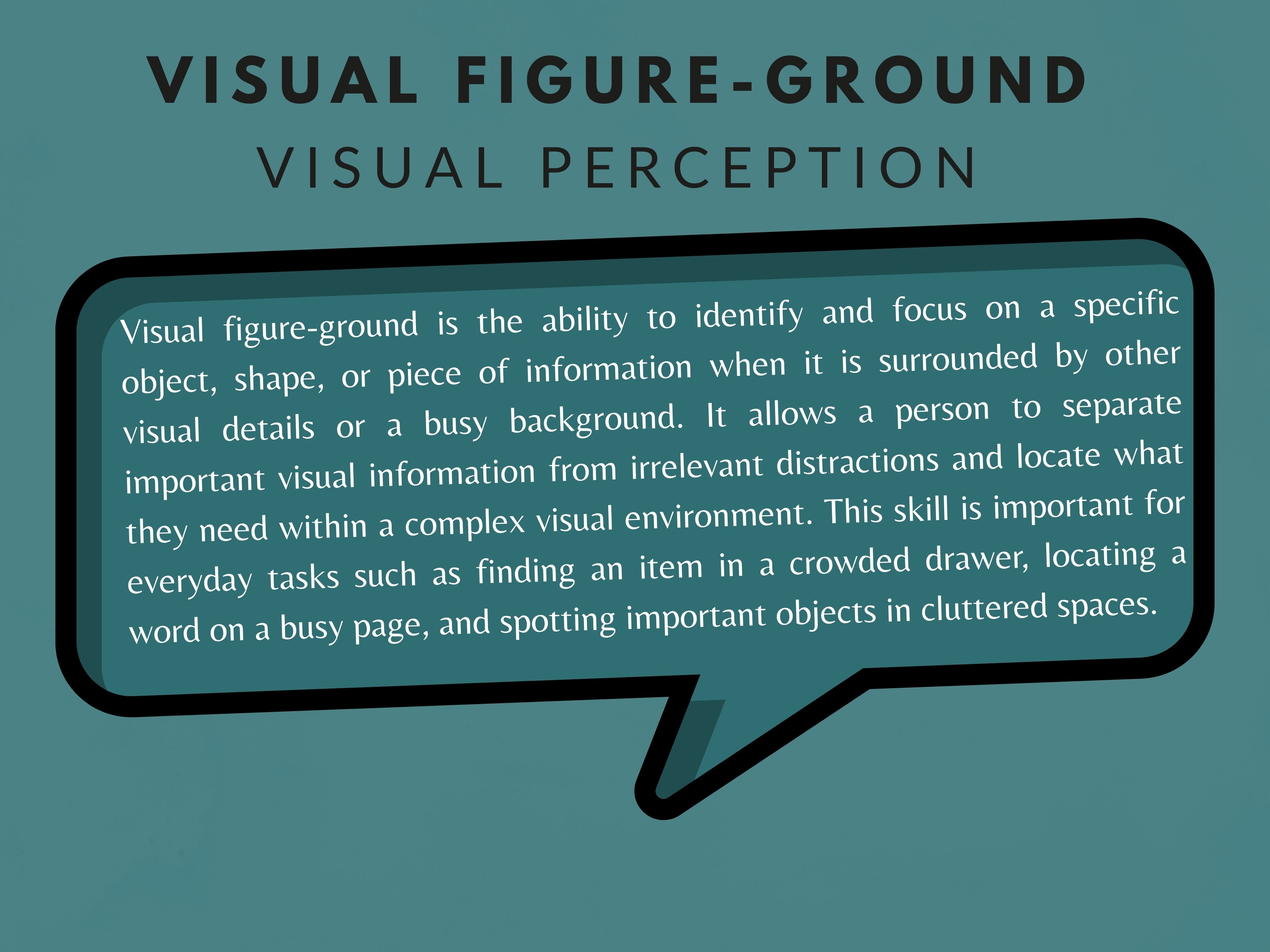 Visual Figure-Ground Worksheets from Rehab Worksheets, 15 pages for visual perception training, shown in the image.