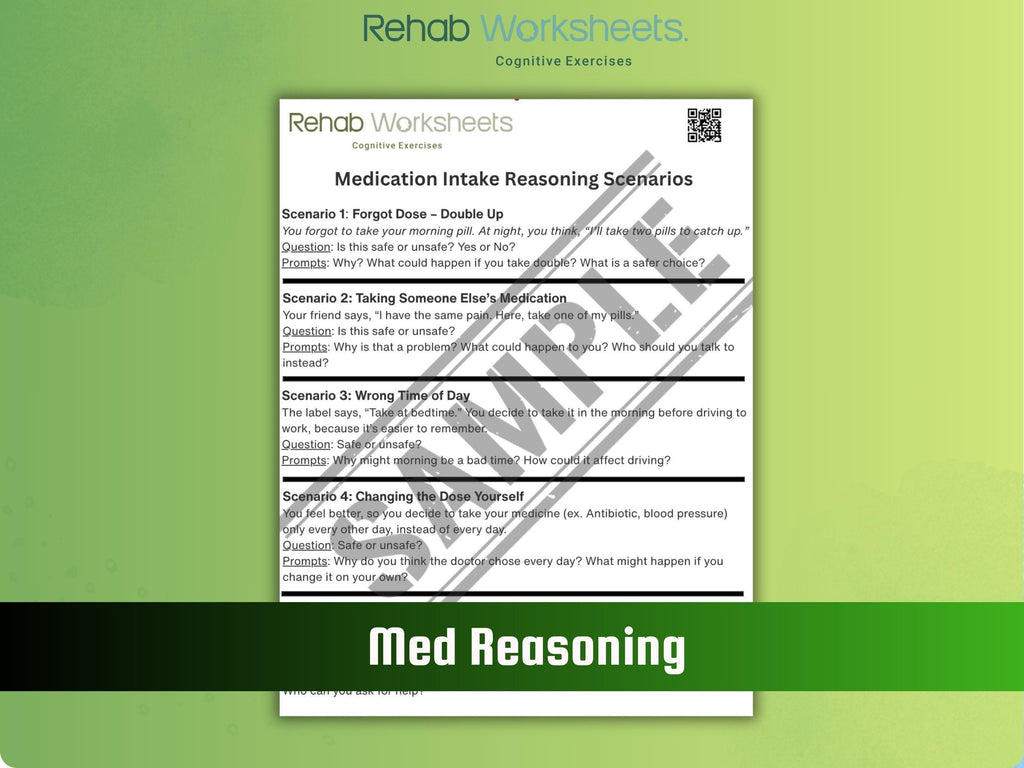 Medication Management (10 Worksheets) - Functional