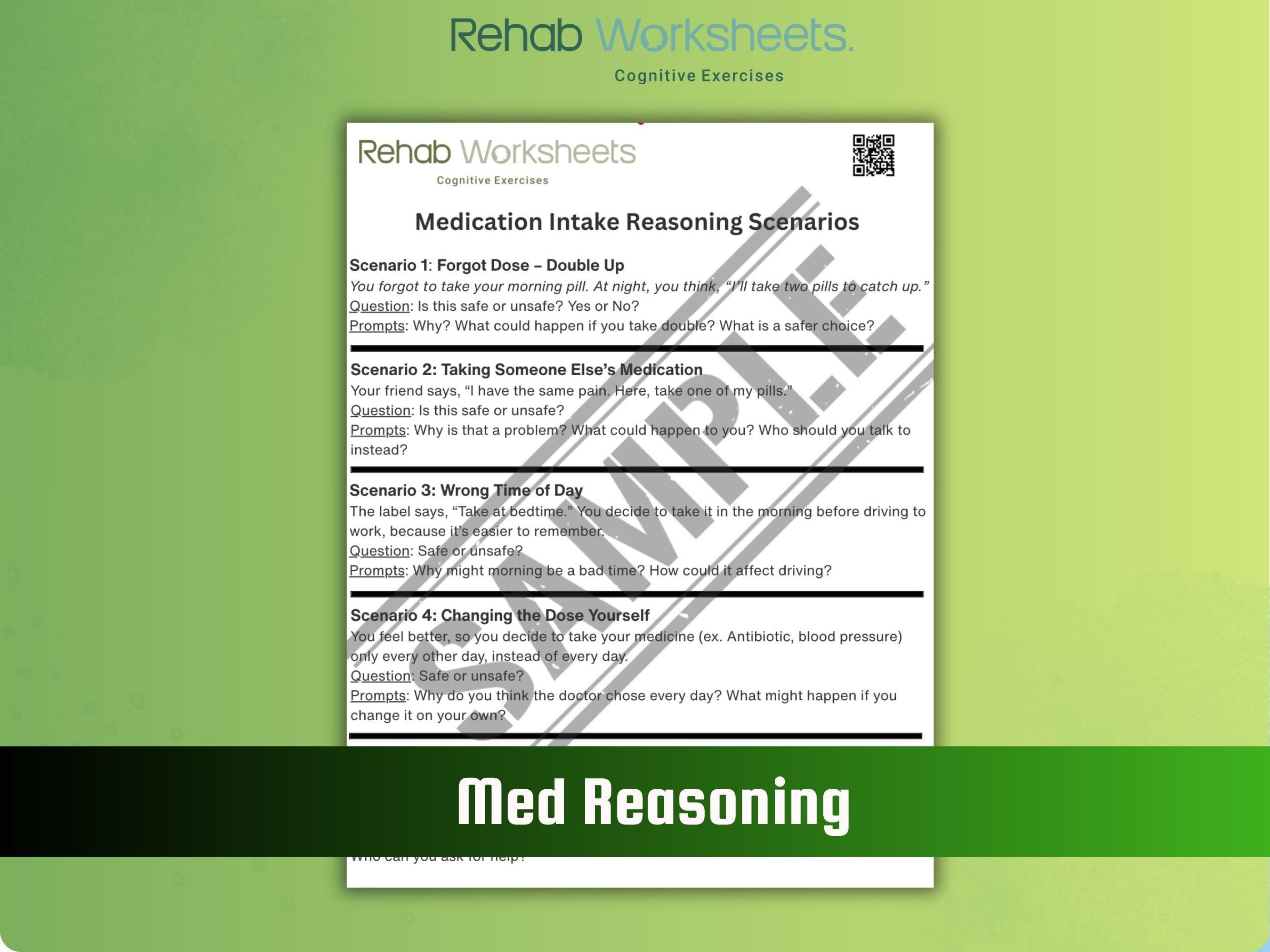 Medication Management (10 Worksheets) - Functional