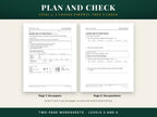 A Level 4 two-page worksheet: page 1 holds the papers, page 2 the questions, the change and the self-check