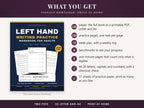 The cover of the left-hand workbook next to a list of what the download includes