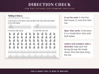 Interior page for telling b from d, with a mixed letter block and practice rows