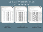 Comparison Task Worksheets (15 Worksheets) - Attention - Rehab Worksheets