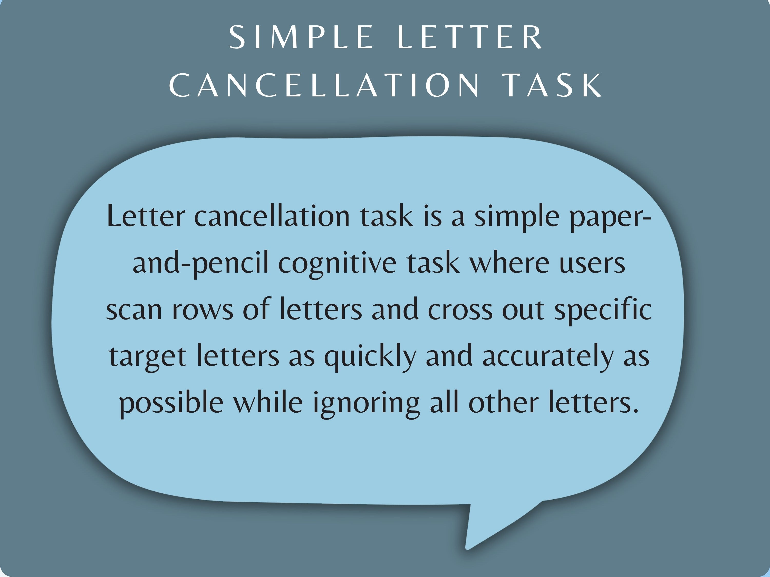 Letter Cancellation Task (30 Worksheets) - Attention - Rehab Worksheets