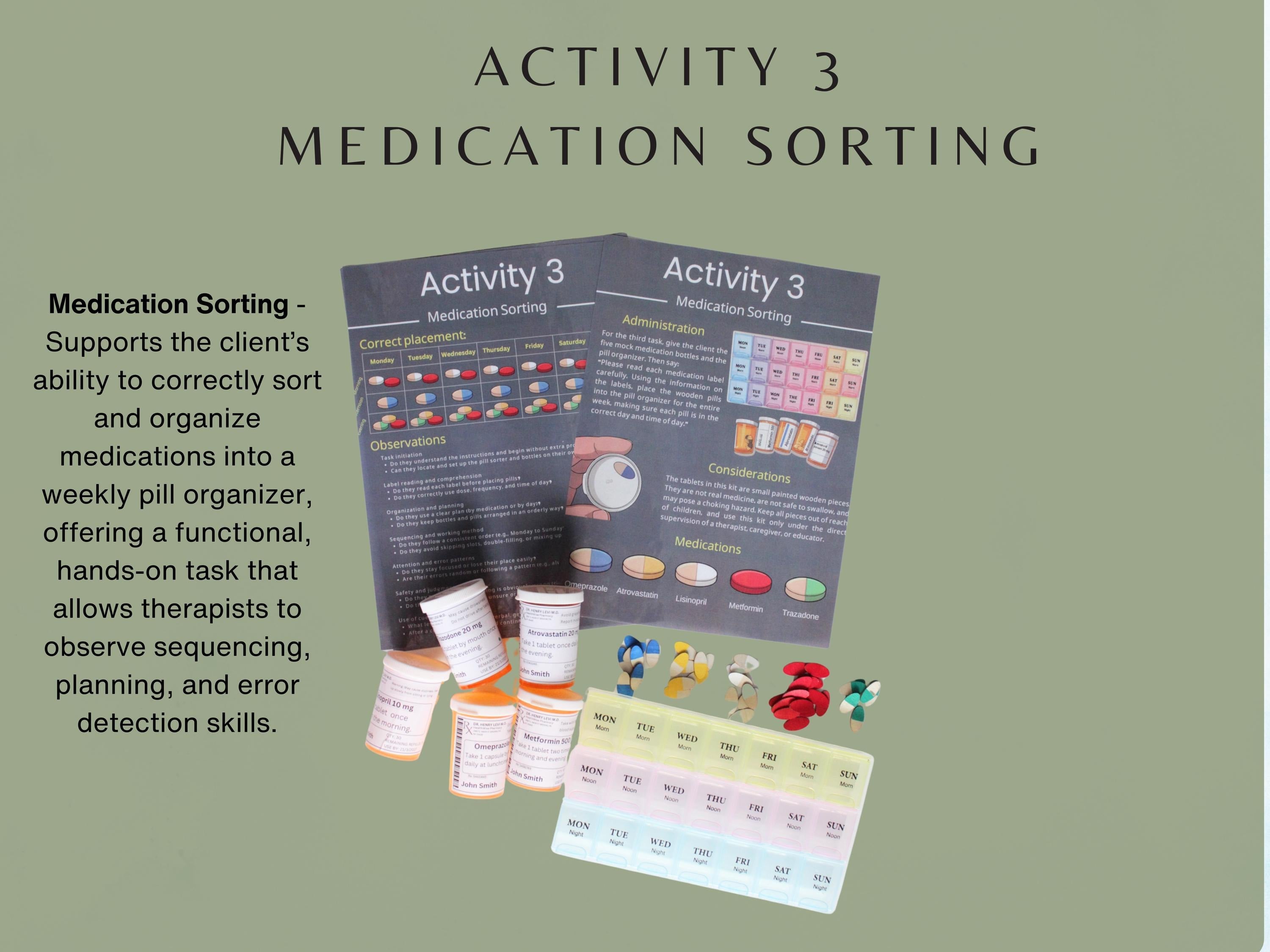 Medication Management Full Kit - Physical Kit - Rehab Worksheets