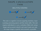 Shape Cancellation Task Bundle (30 Worksheets) - Attention - Rehab Worksheets