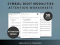 Symbol Digit Modalities Task (30 Worksheets) - Attention - Rehab Worksheets