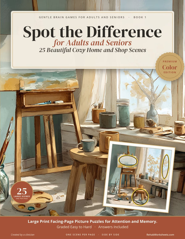 Spot the Difference for Adults and Seniors, paperback cover