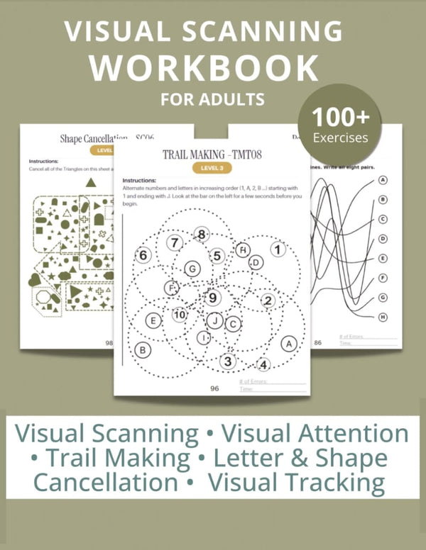 Visual Scanning Workbook for Adults, paperback cover