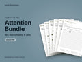 Attention Bundle, 165 worksheets, 6 sets: cover showing real pages from the set
