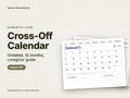 Cross-Off Calendar, undated, 12 months: cover showing real pages from the set
