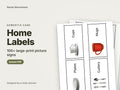 Home Labels, 100+ large-print picture signs: cover showing real pages from the set