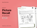 Picture Recall, 15 worksheets: cover showing real pages from the set