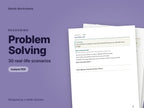 Problem Solving, 30 real-life scenarios: cover showing real pages from the set