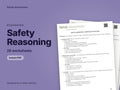 Safety Reasoning, 26 worksheets: cover showing real pages from the set