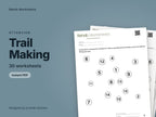 Trail Making, 30 worksheets: cover showing real pages from the set