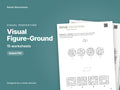 Visual Figure-Ground, 15 worksheets: cover showing real pages from the set