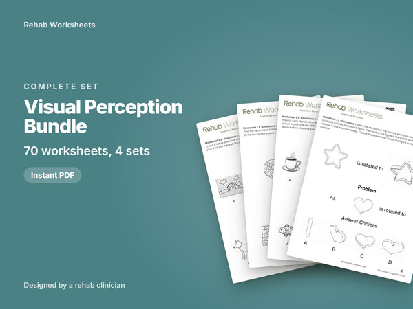 Visual Perception Worksheets Bundle: Motor-Free Visual Perception Set