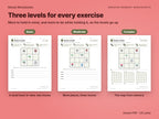 Route in mind working memory worksheets at three levels: a small town map in view, more places, then the map from memory