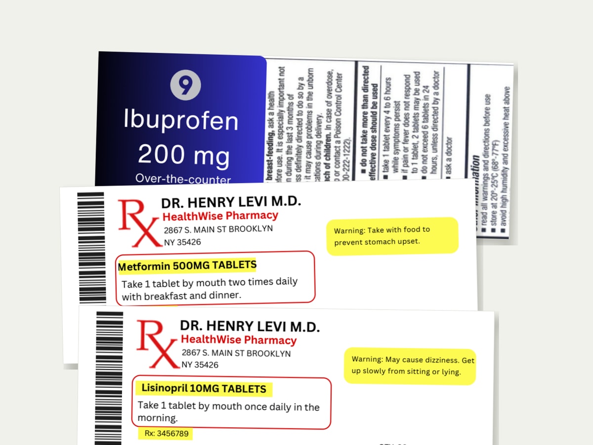 Prescription practice cards