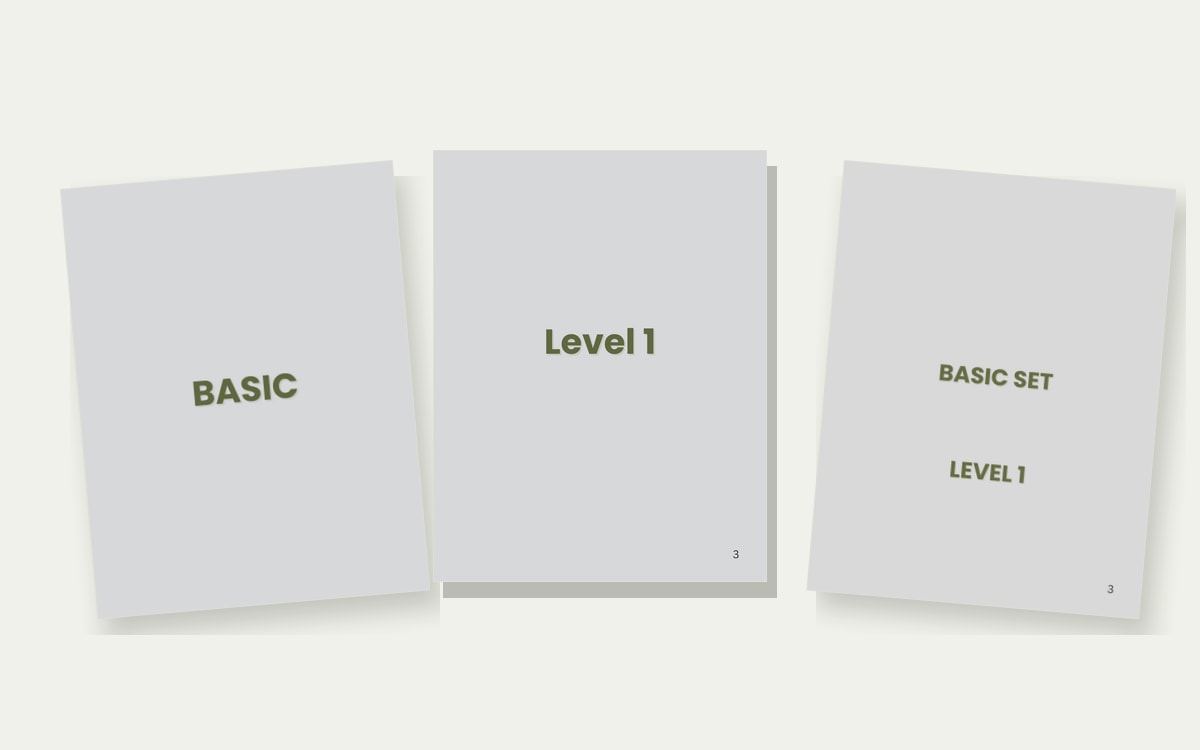Start at the level that fits